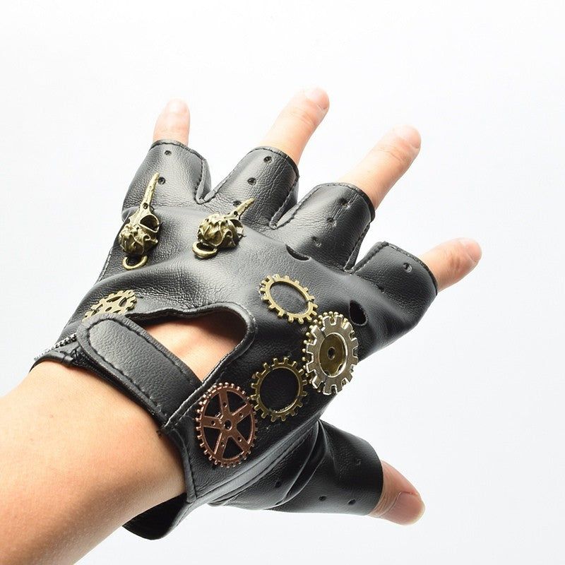 Vintage Steampunk Gear Gloves - Hello Moa