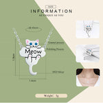 Meow Cat 925 Sterling Silver Necklace - Hello Moa