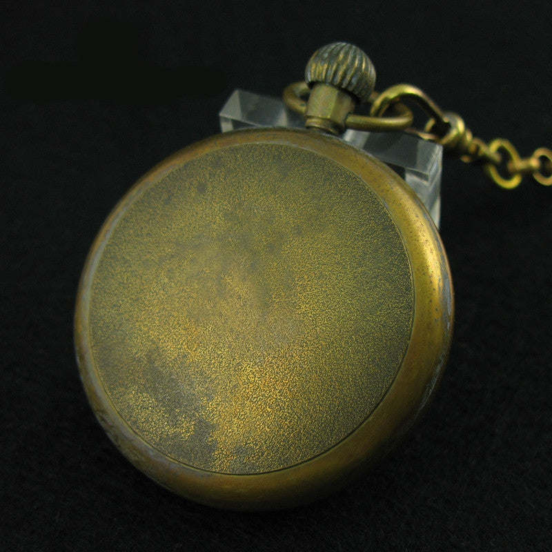 Antique Skeleton Copper Mechanical Pocket Watch - Hello Moa
