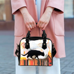 Art V Cat Shoulder Handbag - Hello Moa