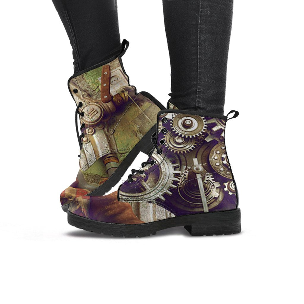 Express Steampunk Gears Boots (Women's) - Hello Moa