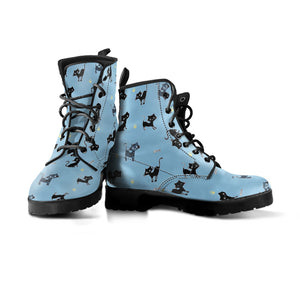 Blue Cute Cats Boots (Women's) - Hello Moa