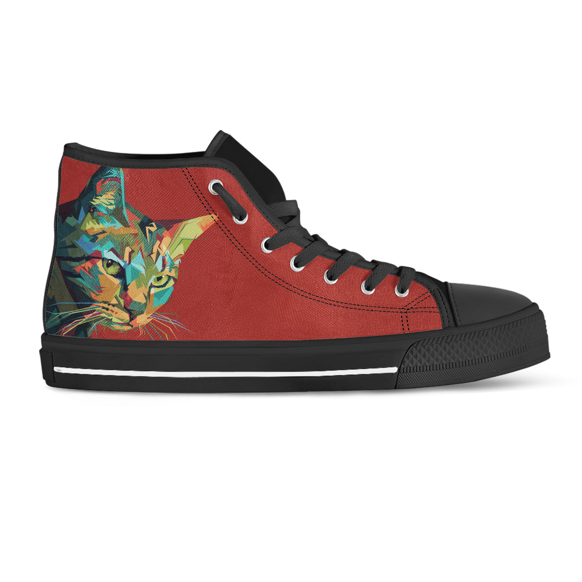 Grunge Cat Canvas Shoes - Hello Moa