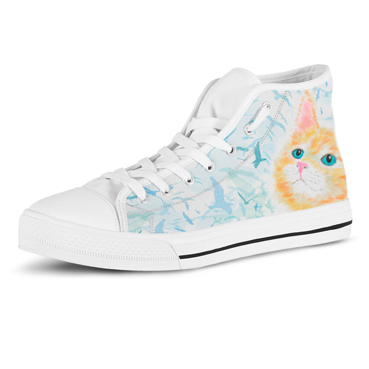 Watercolor Cat II Canvas Shoes (Women's) - Hello Moa