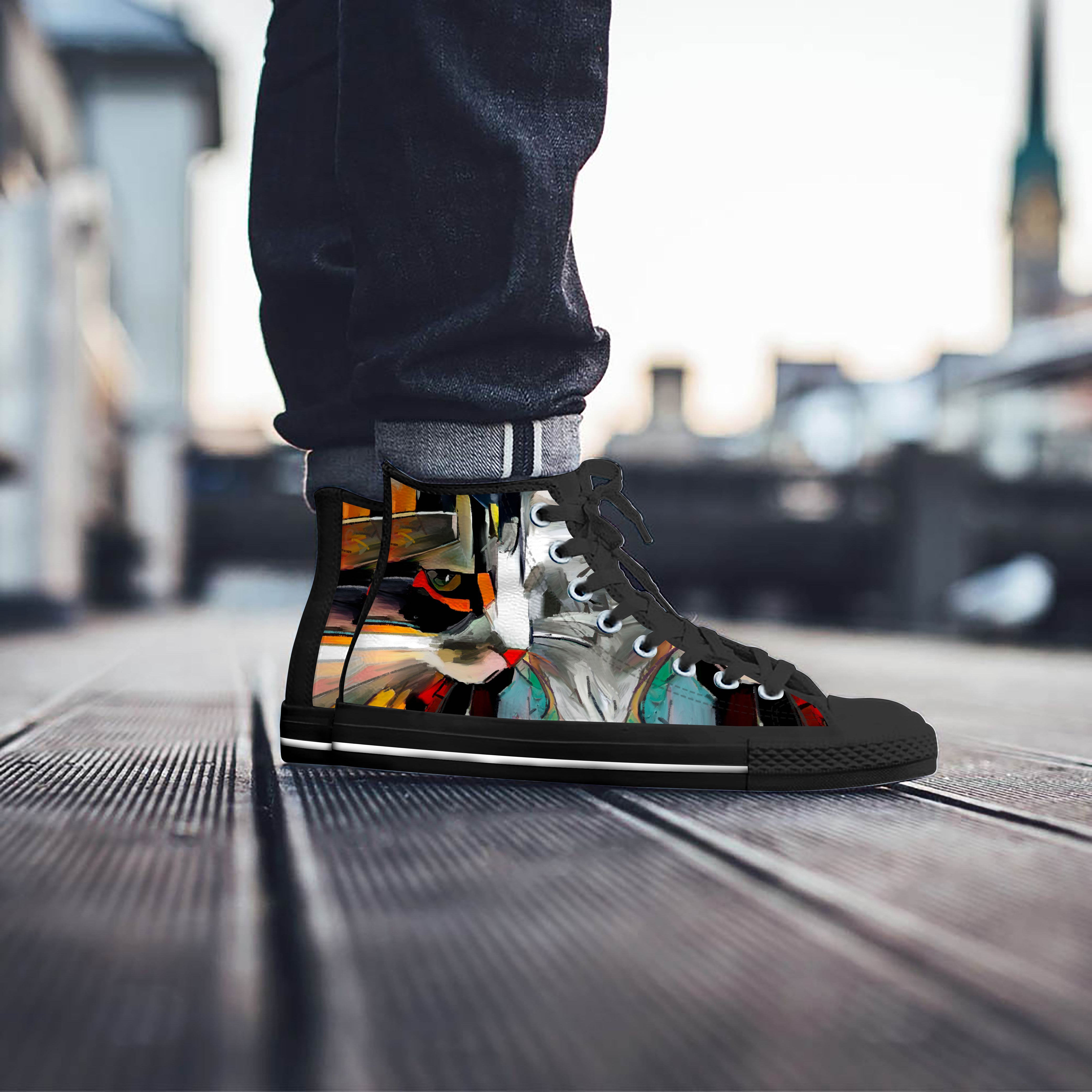 Cat Art IV Canvas Shoes (Women's) - Hello Moa
