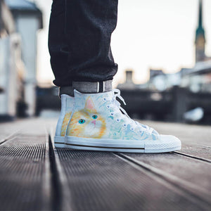 Watercolor Cat II Canvas Shoes (Women's) - Hello Moa