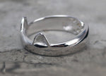 Silver Plated Cat Ear Ring - Hello Moa