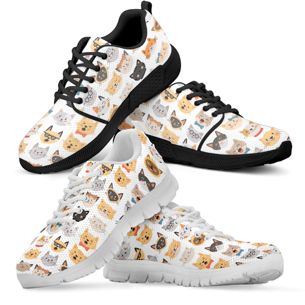 Express Cat Faces Sneakers (Women's) - Hello Moa
