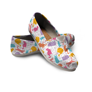 Colorful Cat Casual Shoes - Hello Moa