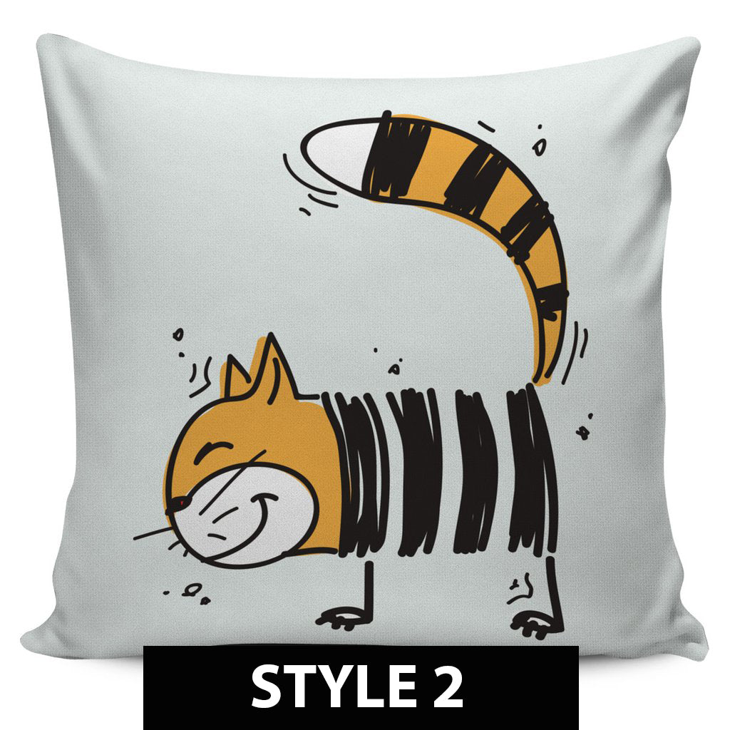 Comic Cat Pillow Covers - Hello Moa