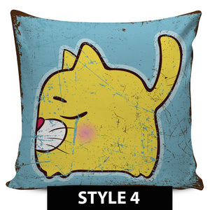 Comic Cat Pillow Covers - Hello Moa