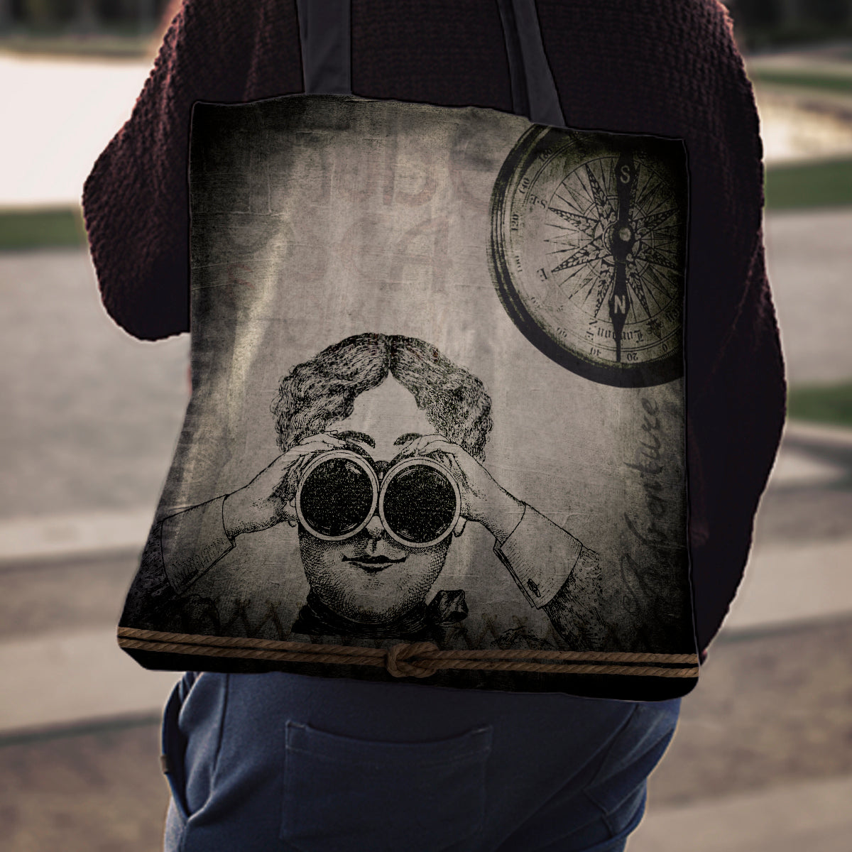 Steampunk Compass Cloth Tote Bag - Hello Moa