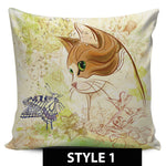 Country Cat Pillow Covers - Hello Moa