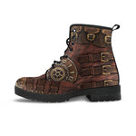 Brown Buckled Steampunk Boots - Hello Moa