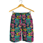 Yellow Sugar Skull Men's Shorts - Hello Moa