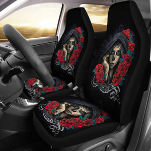 Darkside Sugar Skull Car Seat Covers - Hello Moa