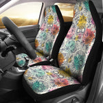Pastel Sugar Skull Car Seat Covers - Hello Moa