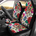 Flower Sugar Skull Car Seat Covers - Hello Moa