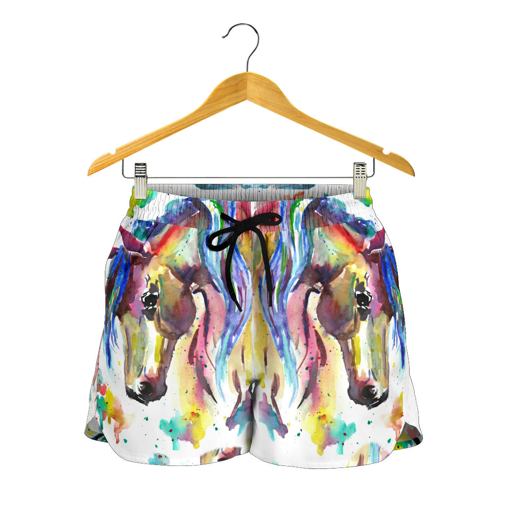 Watercolor Horse Women's Shorts - Hello Moa