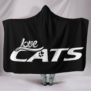 Love Cats Hooded Blanket - Hello Moa
