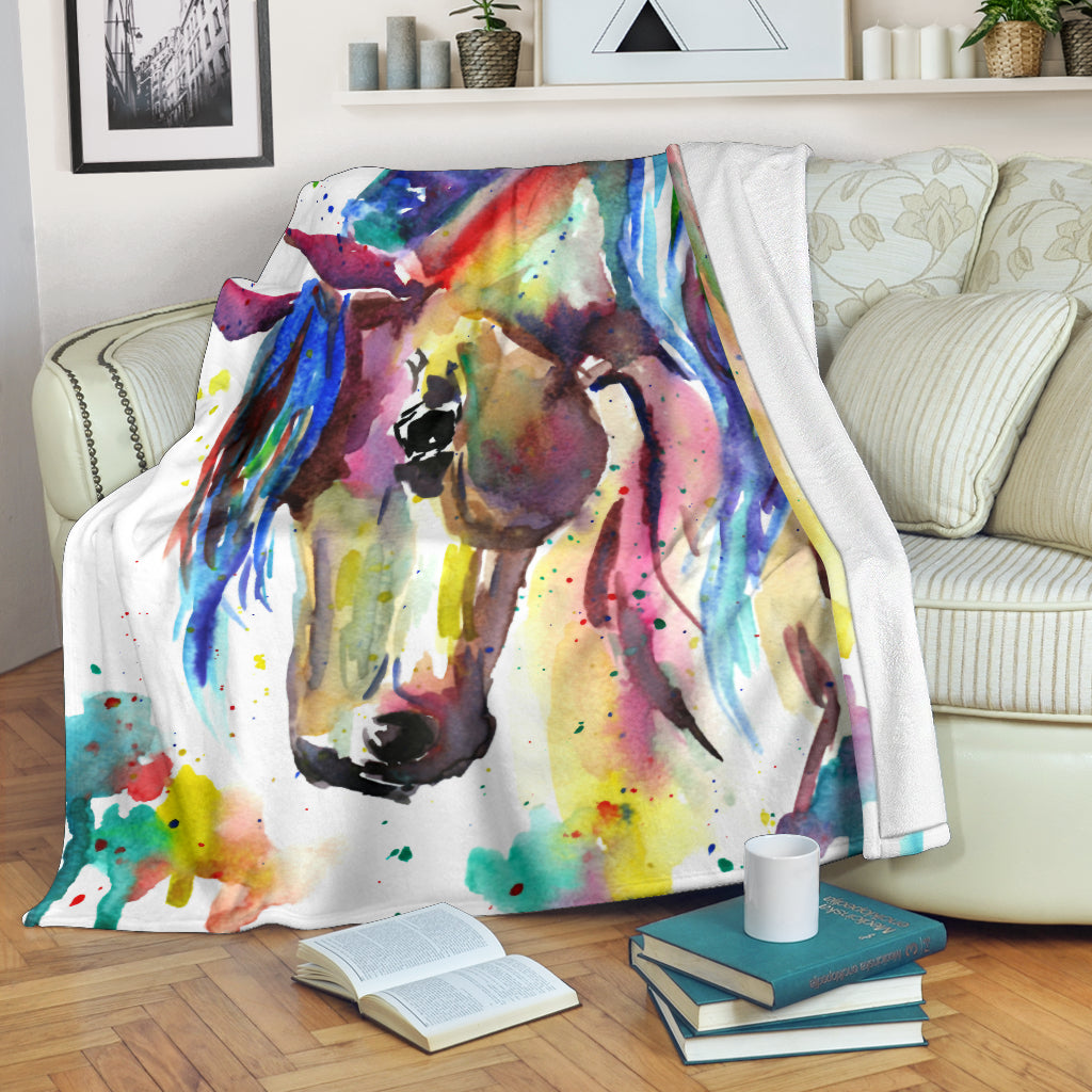 Watercolor Horse Blanket - Hello Moa