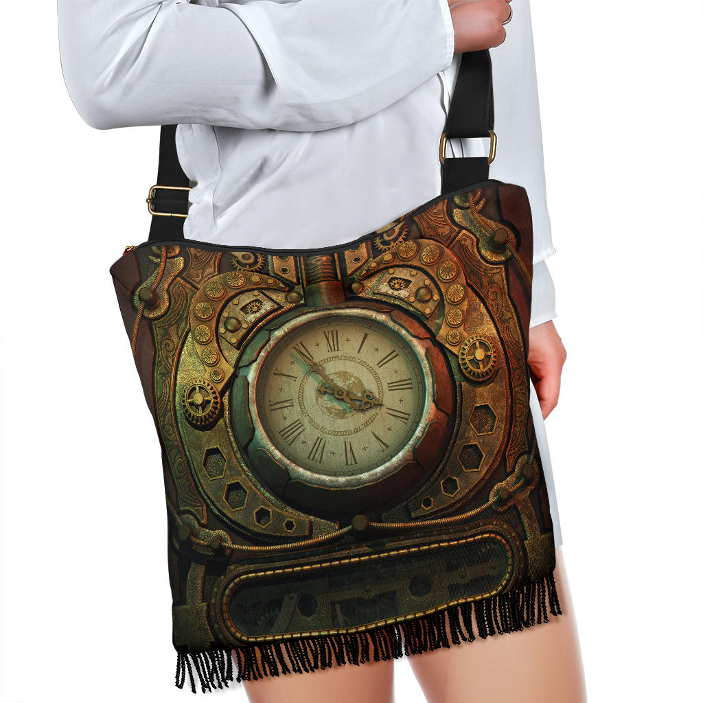 Steampunk Clock Crossbody Handbag - Hello Moa