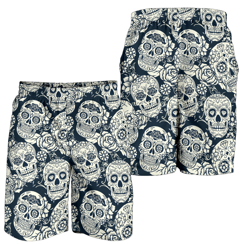 Sepia Sugar Skulls Men's Shorts - Hello Moa