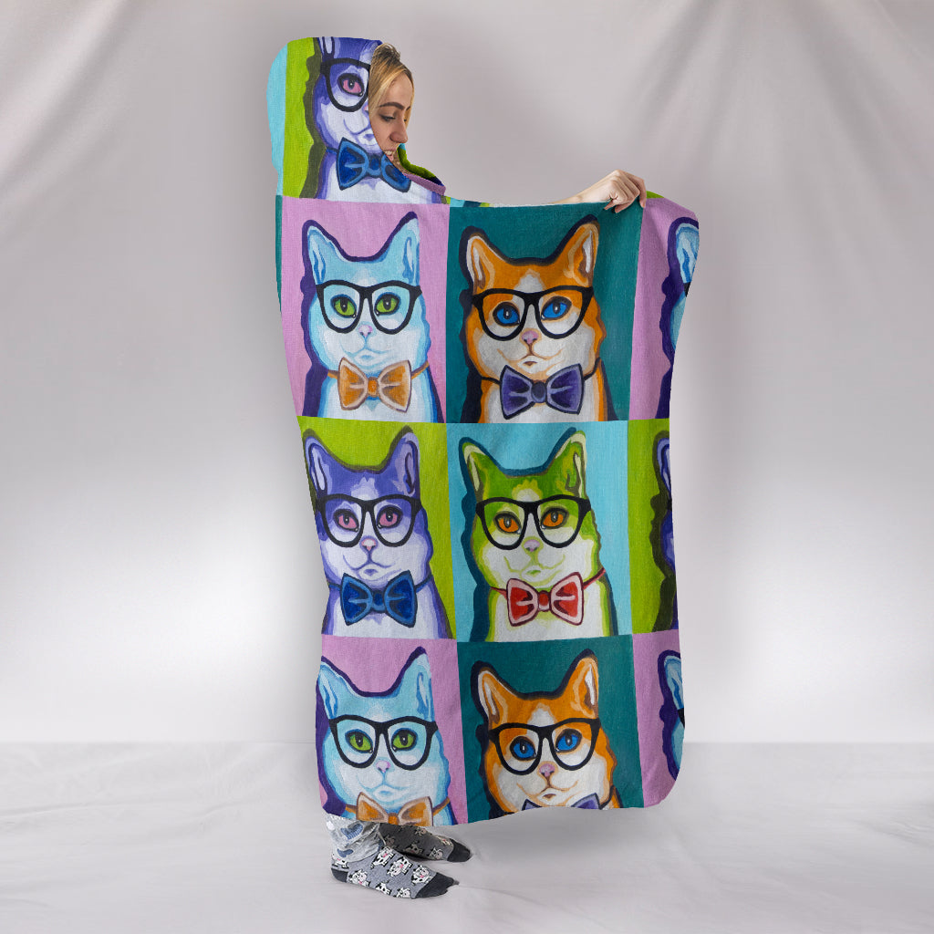 Funky Cat Hooded Blanket - Hello Moa