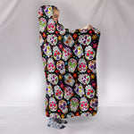 Multi-Colored Sugar Skull III Hooded Blanket - Hello Moa