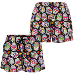 Colorful Sugar Skull Women's Shorts - Hello Moa