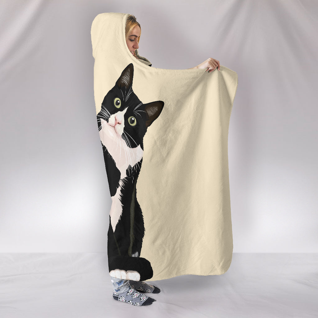 I Love Cats Hooded Blanket for Cat Lovers - Hello Moa