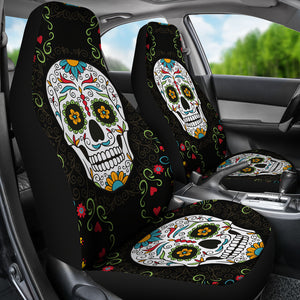 Flower Sugar Skull II Car Seat Covers - Hello Moa