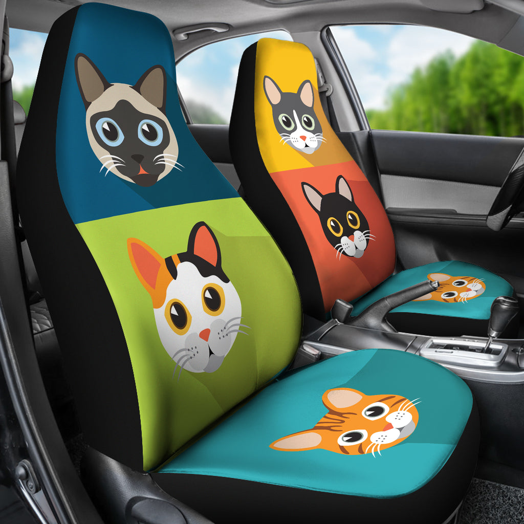 Cute Cats Car Seat Covers for Cat Lovers - Hello Moa