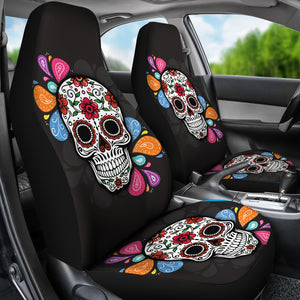 Splash Sugar Skull Car Seat Covers - Hello Moa