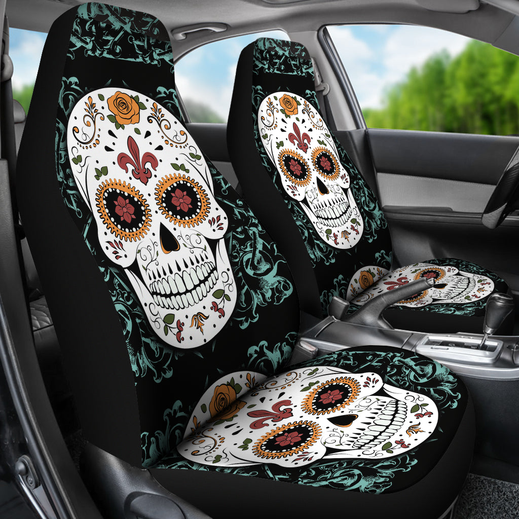 Vintage Sugar Skull Car Seat Covers - Hello Moa