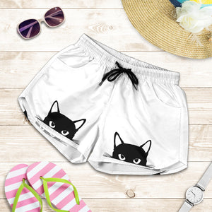 Hiding Cat Women's Shorts - Hello Moa