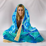Blue Mandala Hooded Blanket - Hello Moa