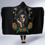 Skull Flower Hooded Blanket - Hello Moa