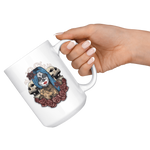 Blue Hair Sugar Skull Coffee Mug - Hello Moa