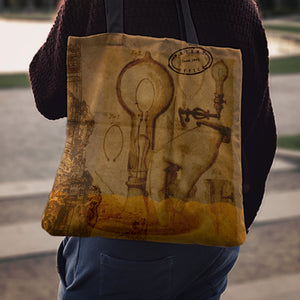 Steampunk Light Bulb Cloth Tote Bag - Hello Moa
