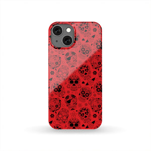 Red Sugar Skull Phone Case