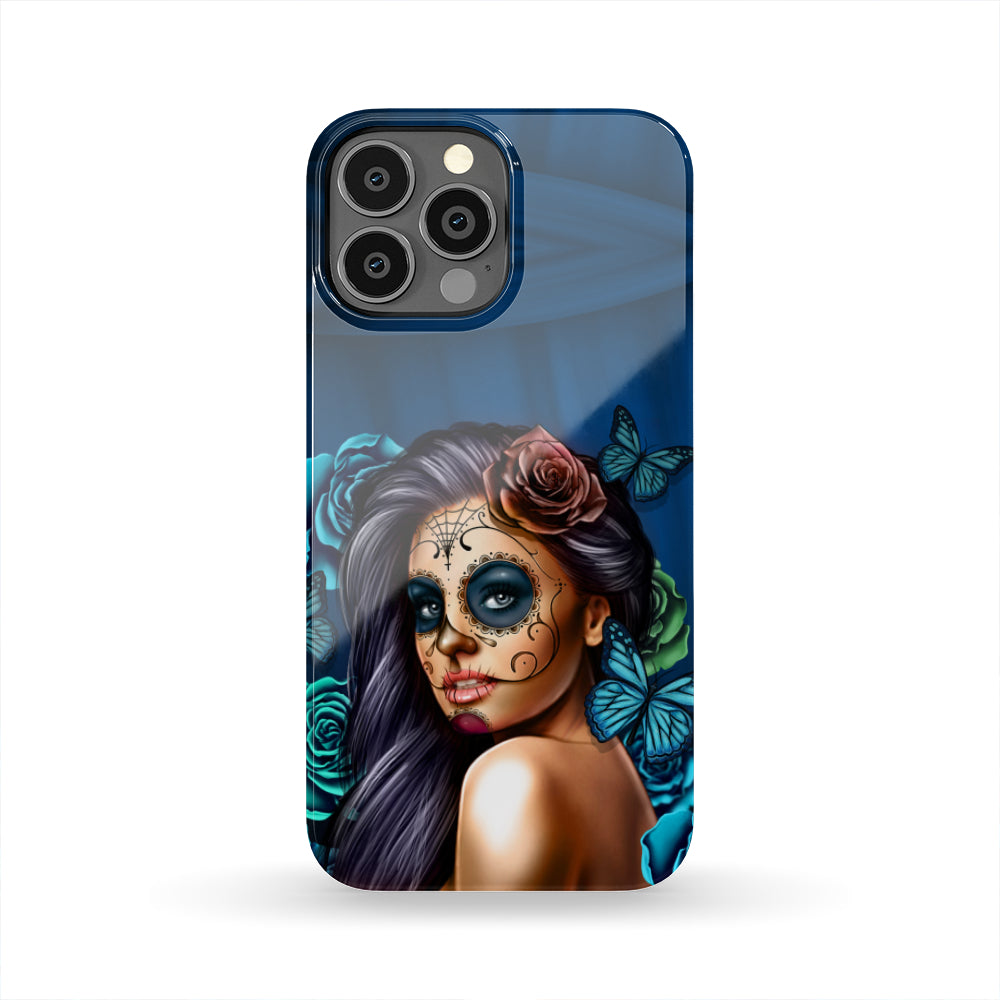 Blue Calavera Phone Case