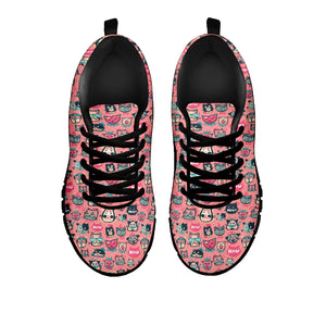 Pink Meow Cat Sneakers - Hello Moa