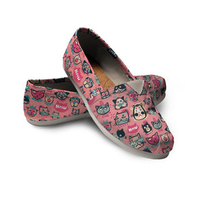 Pink Meow Cat Casual Shoes - Hello Moa