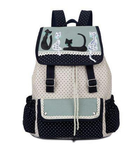 Canvas Cat Backpack - Hello Moa