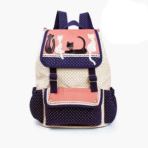 Canvas Cat Backpack - Hello Moa
