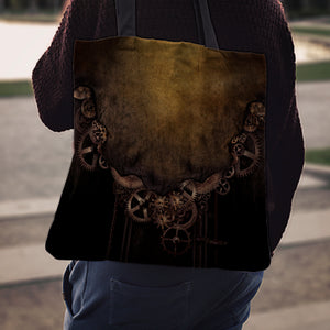 Vintage Steampunk Gear Cloth Tote Bag - Hello Moa