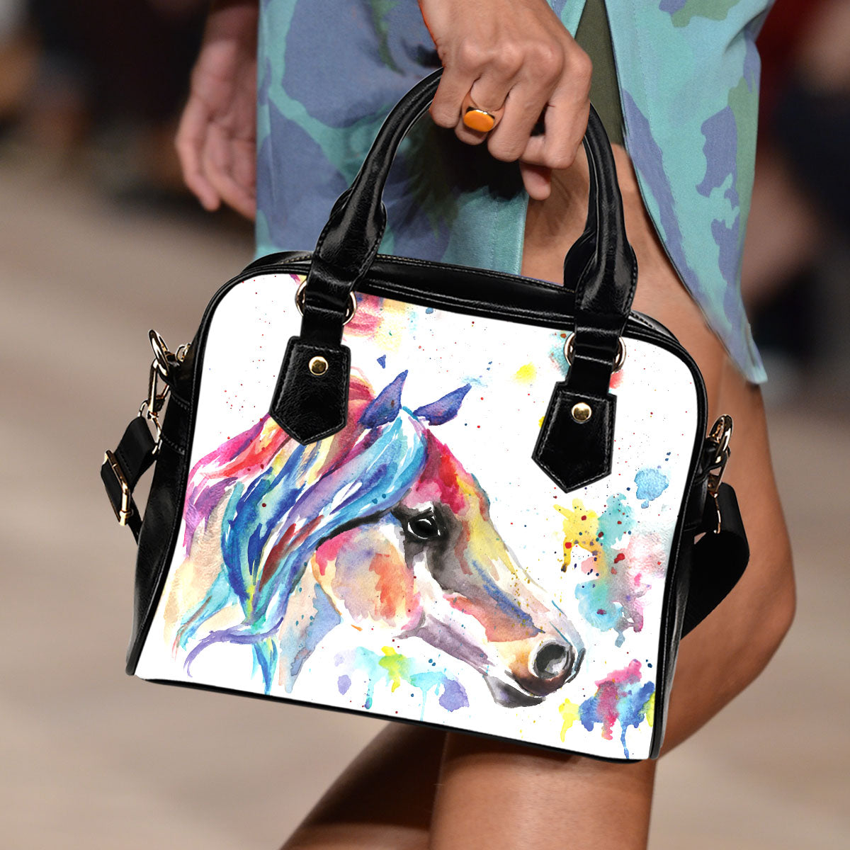 Watercolor II Horse Handbag - Hello Moa