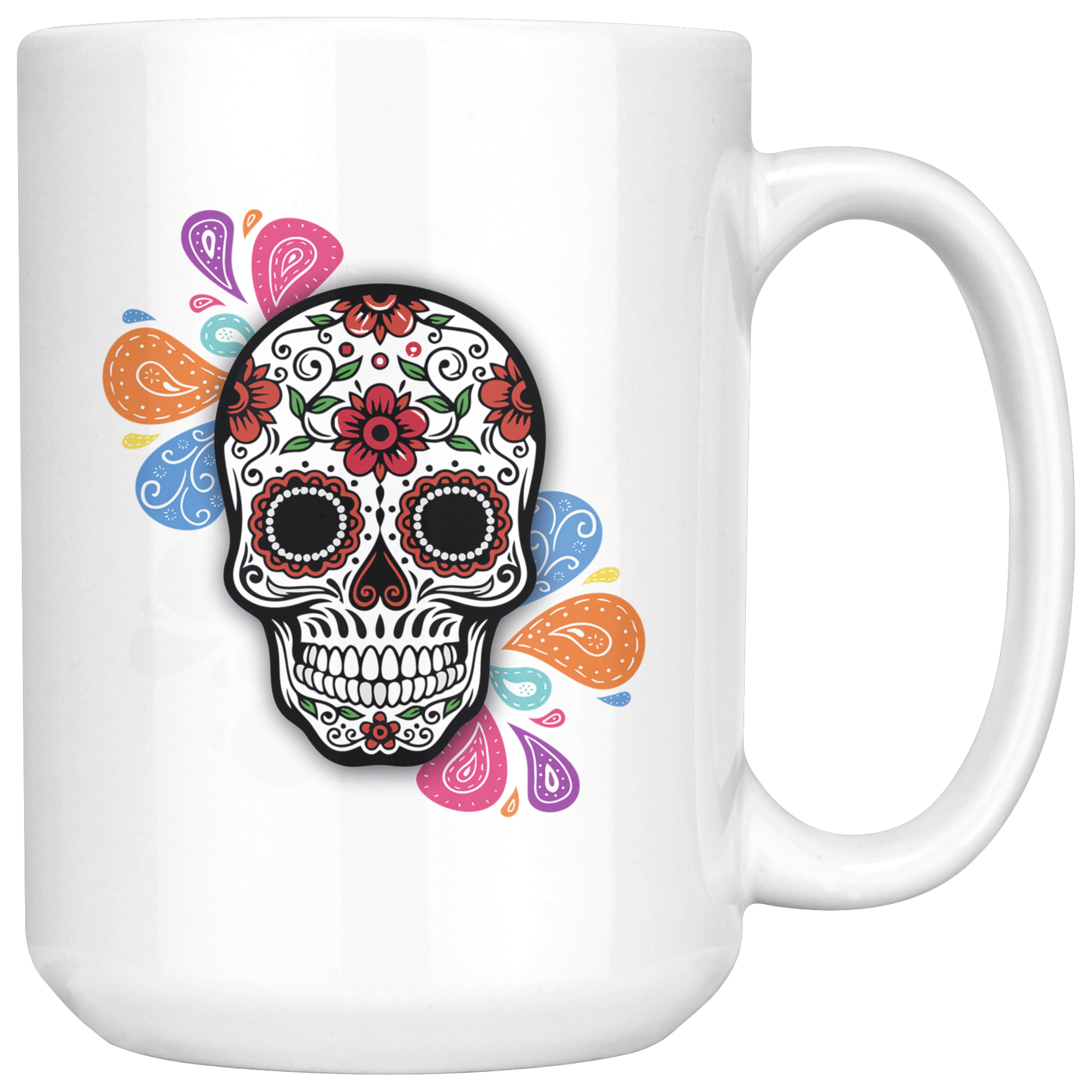 Sugar Skull Droplet Coffee Mug - Hello Moa
