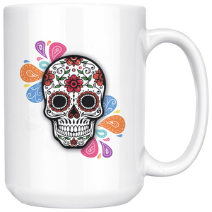 Sugar Skull Droplet Coffee Mug - Hello Moa